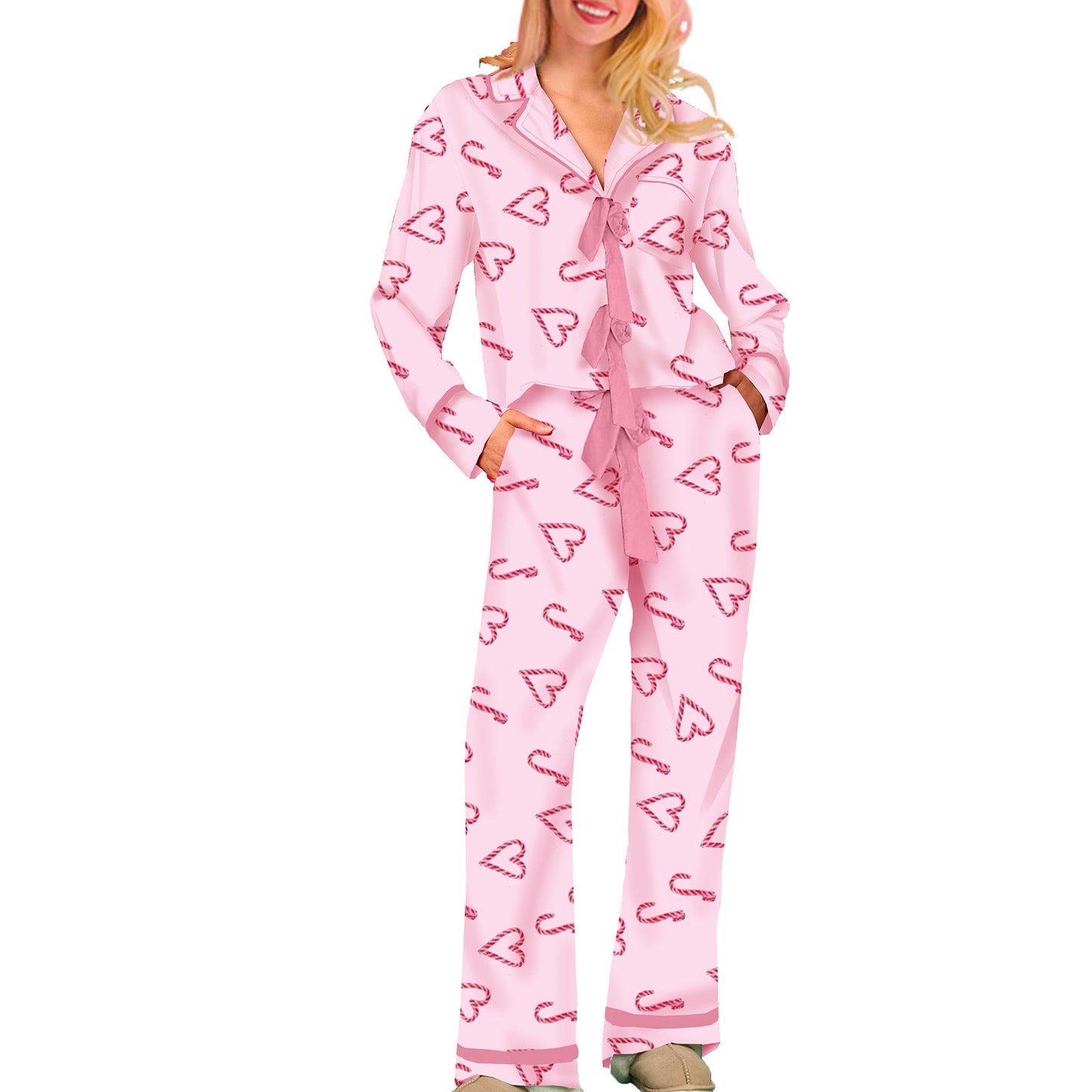 Ensemble de pyjama à nœud festif