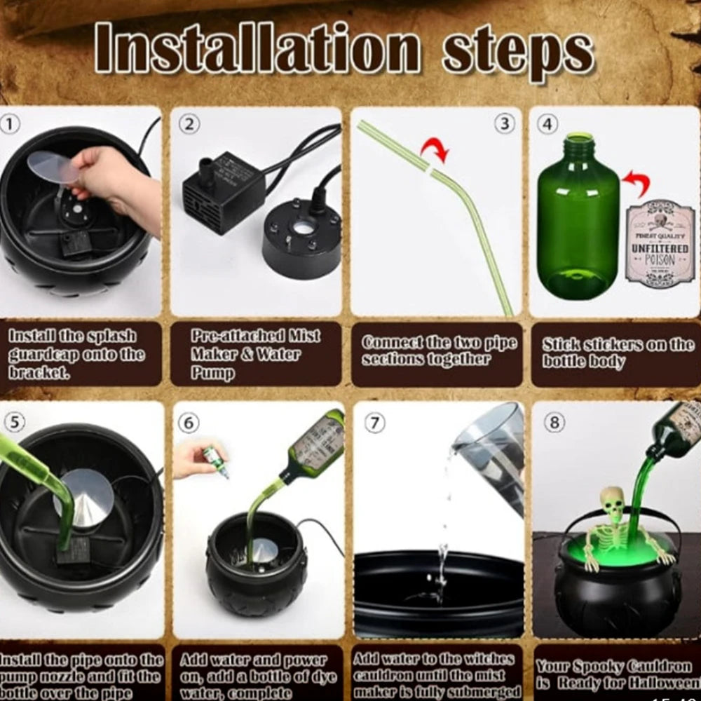 Wizard’s Cauldron Magic Halloween Decoration