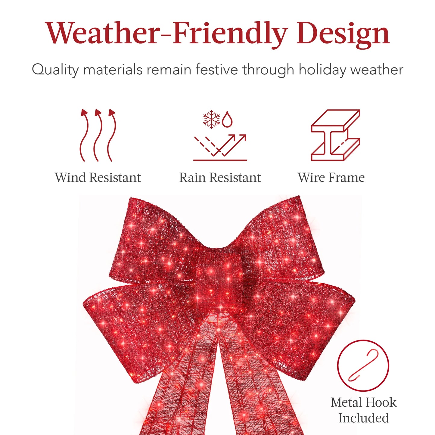 Holiday Glow Light-Up Christmas Bows