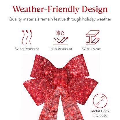 Holiday Glow Light-Up Christmas Bows