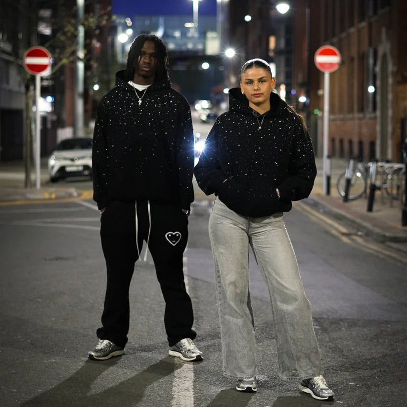 Midnight Spark Rhinestone Hoodie