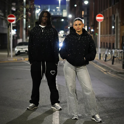 Midnight Spark Rhinestone Hoodie