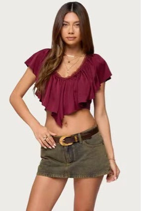 Wild Bloom Ruffle Top