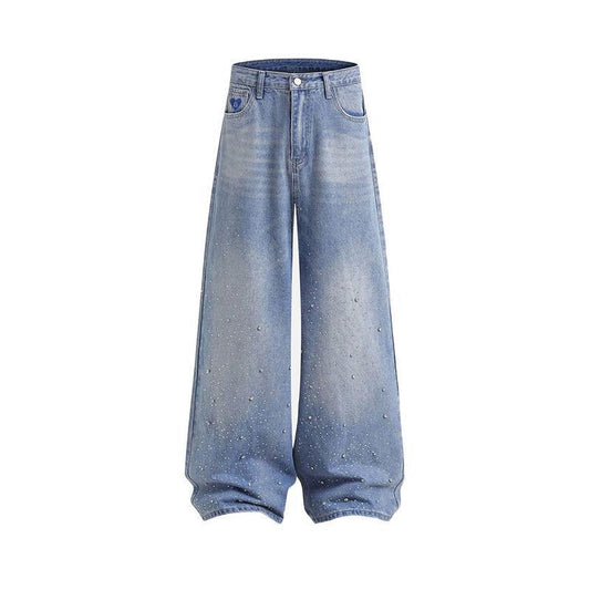 Starlight Drift Rhinestone Relaxed-Fit Jeans