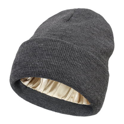SilkyWarm™ Bonnet en laine doublé satin anti-frisottis