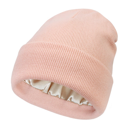 SilkyWarm™ Bonnet en laine doublé satin anti-frisottis