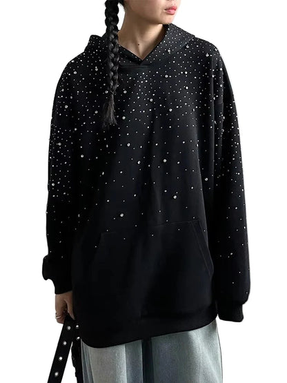 Midnight Spark Rhinestone Hoodie