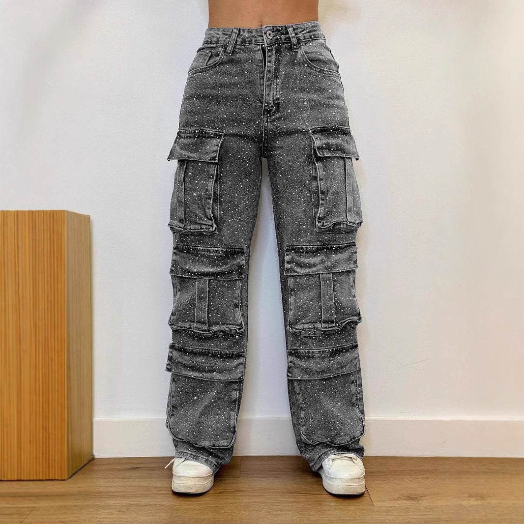 Diamond Cargo Sparkle Jeans
