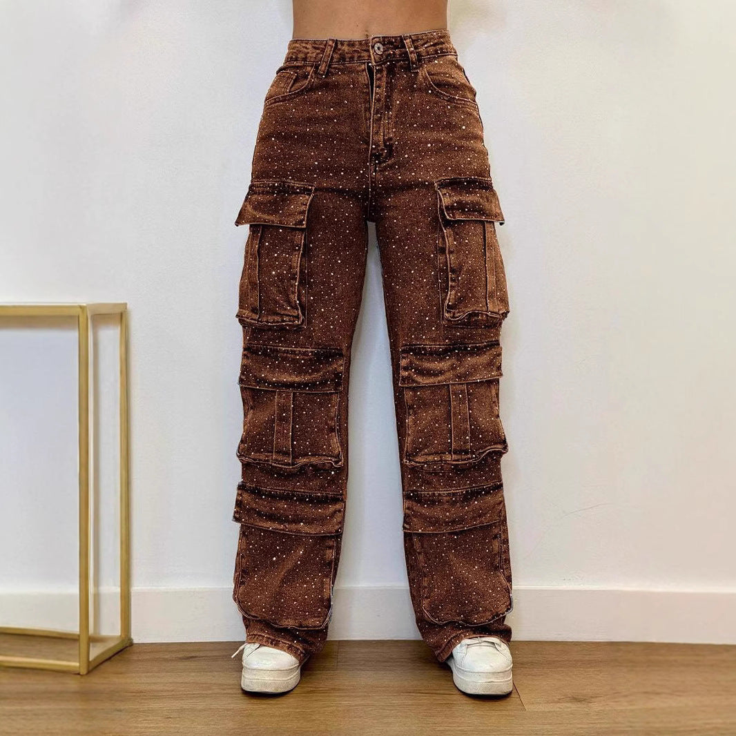 Diamond Cargo Sparkle Jeans