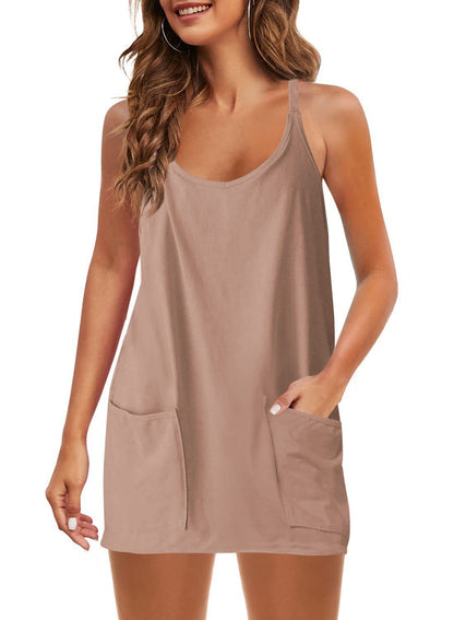 Sleeveless Sports Pocket Dress