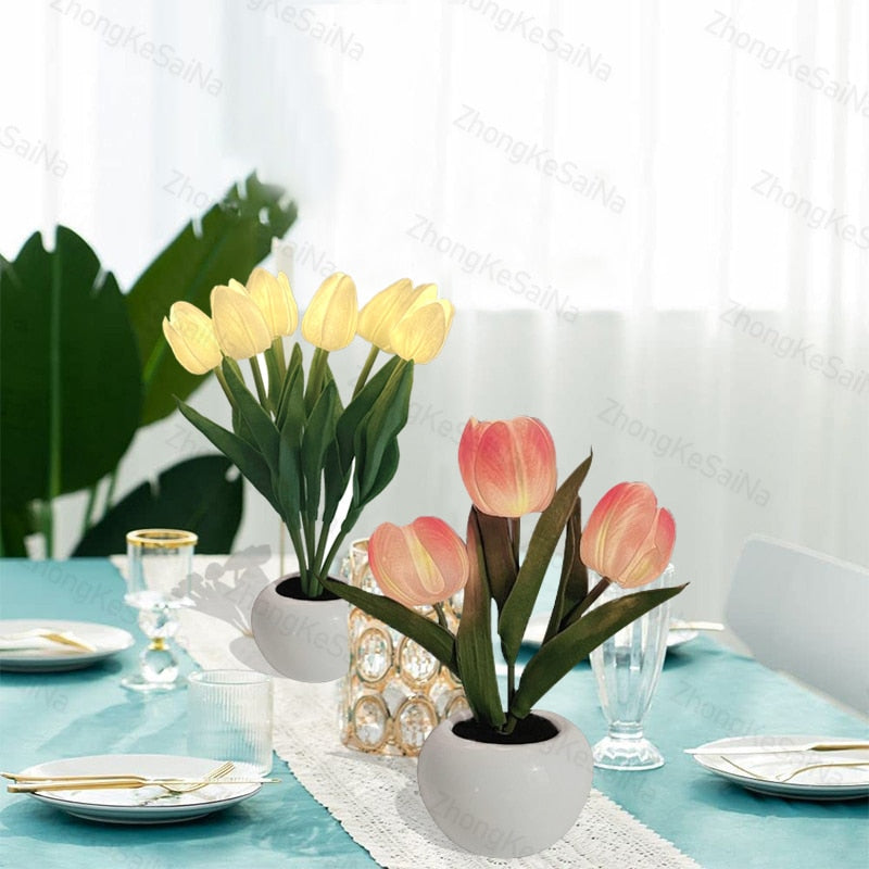 LumiBloom™ LED Tulip Night Light Vase