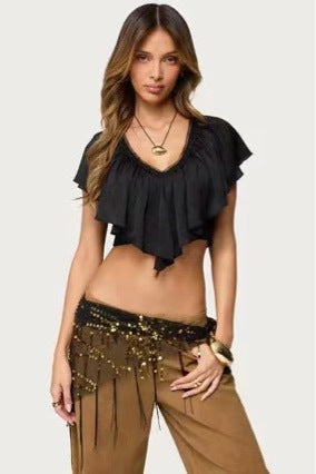 Wild Bloom Ruffle Top