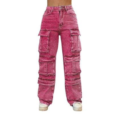 Diamond Cargo Sparkle Jeans