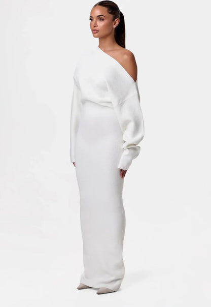 Luxe Allure Off-Shoulder Maxi Dress