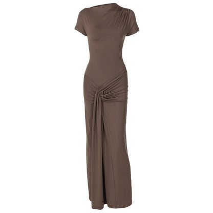 Veloura™ Hourglass Pleated Evening Dress