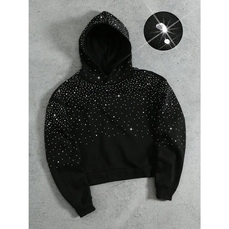 Midnight Spark Rhinestone Hoodie
