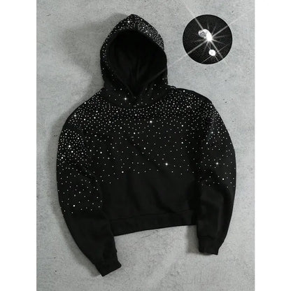 Midnight Spark Rhinestone Hoodie