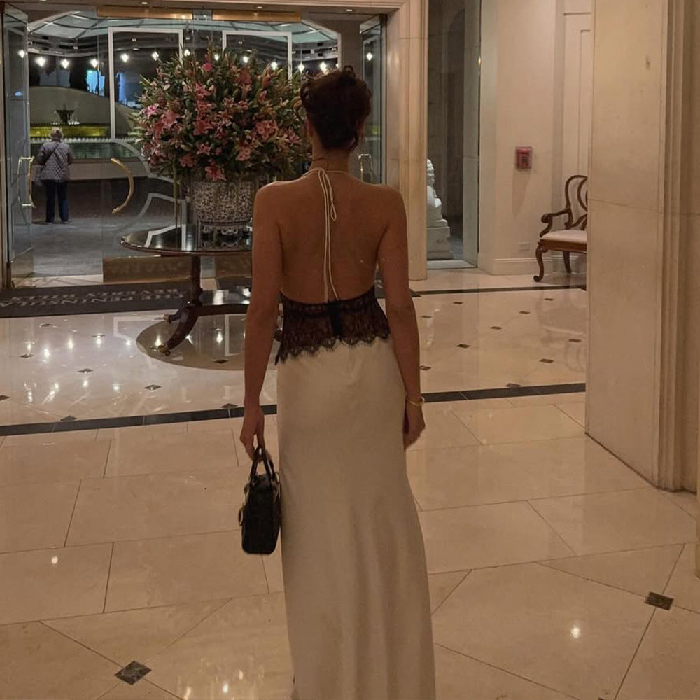 Lumière Satin™ Deep-V Maxi Dress