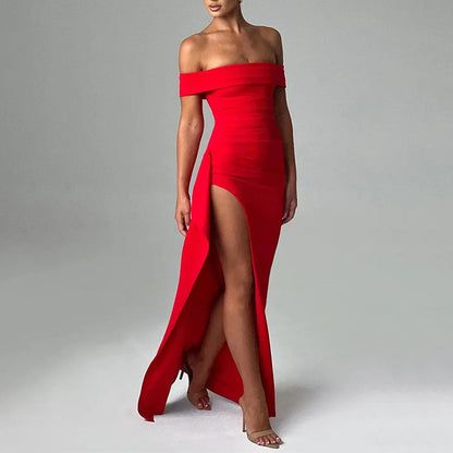 Temperament Slim Sleeveless Split Dress