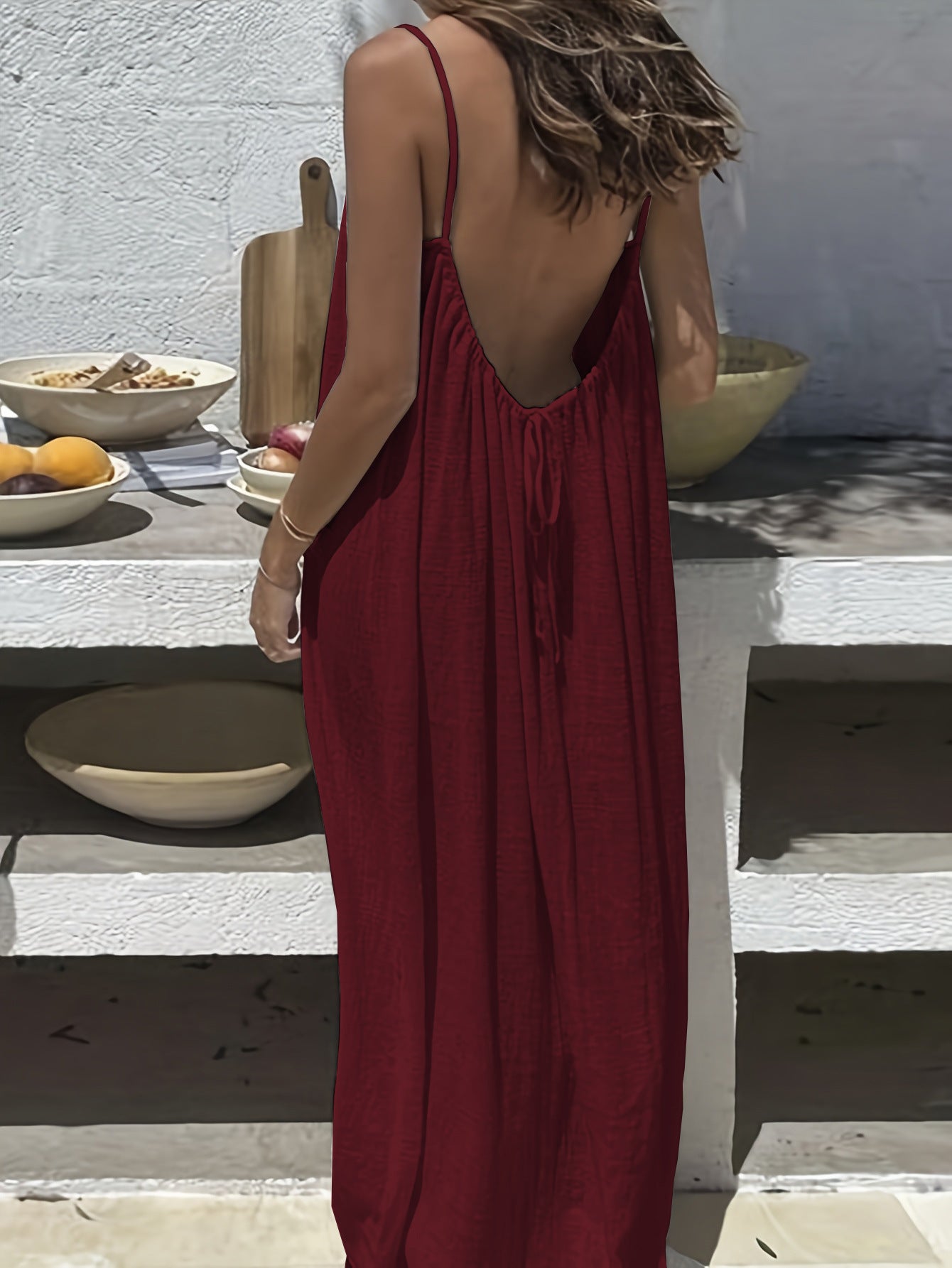 Soléa Backless Flow Maxi Dress