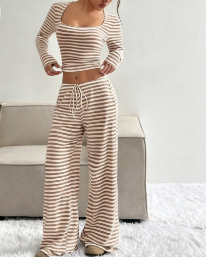 Harper Striped Knit Set
