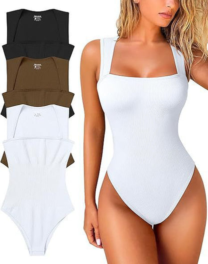 CurveSculpt Ribbed Sleeveless Body Jumpsuit