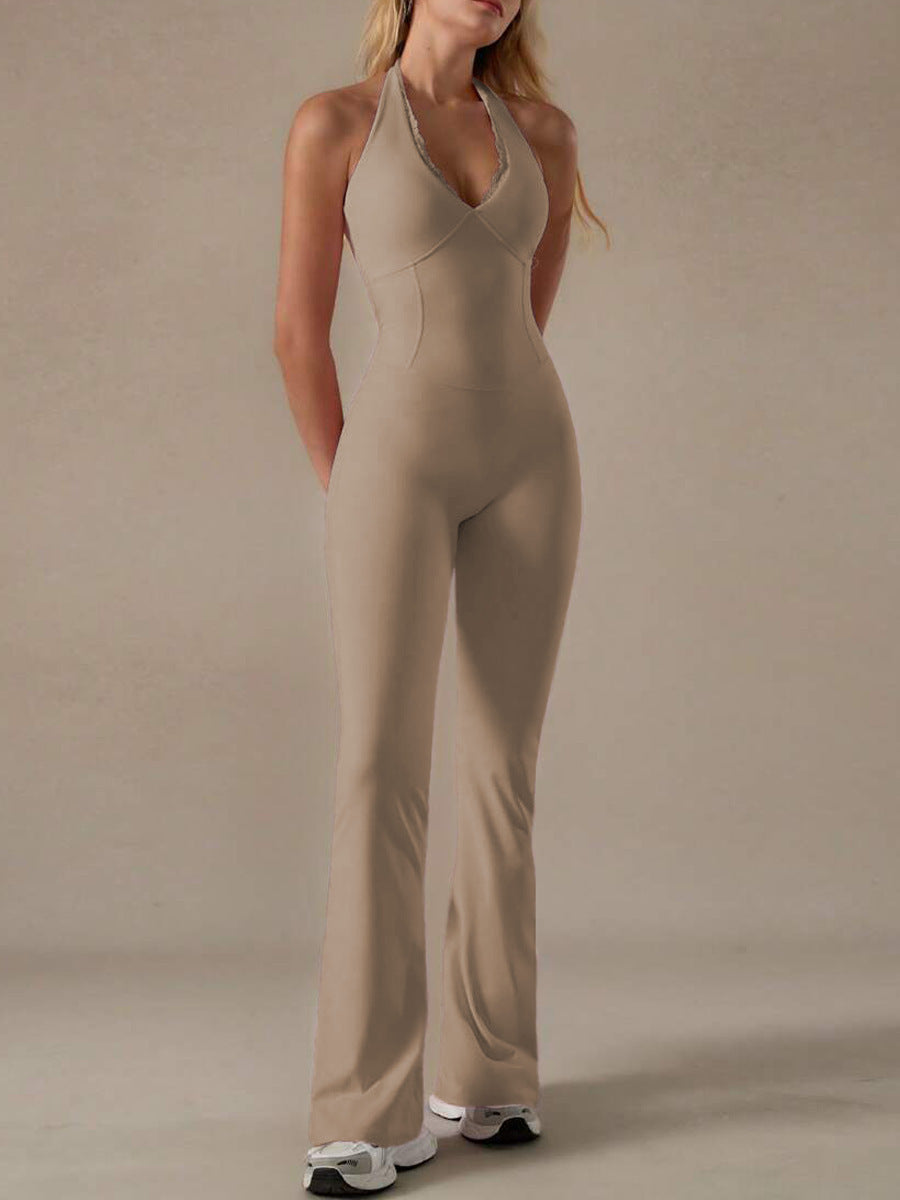 Sculpt & Flow Halter Jumpsuit