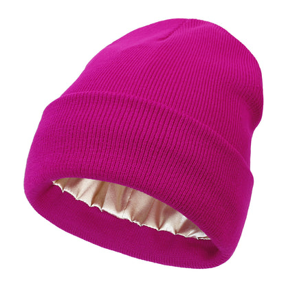 SilkyWarm™ Bonnet en laine doublé satin anti-frisottis