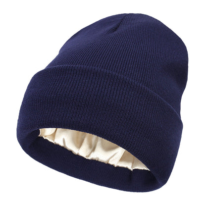 SilkyWarm™ Bonnet en laine doublé satin anti-frisottis