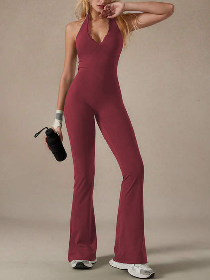 Sculpt & Flow Halter Jumpsuit