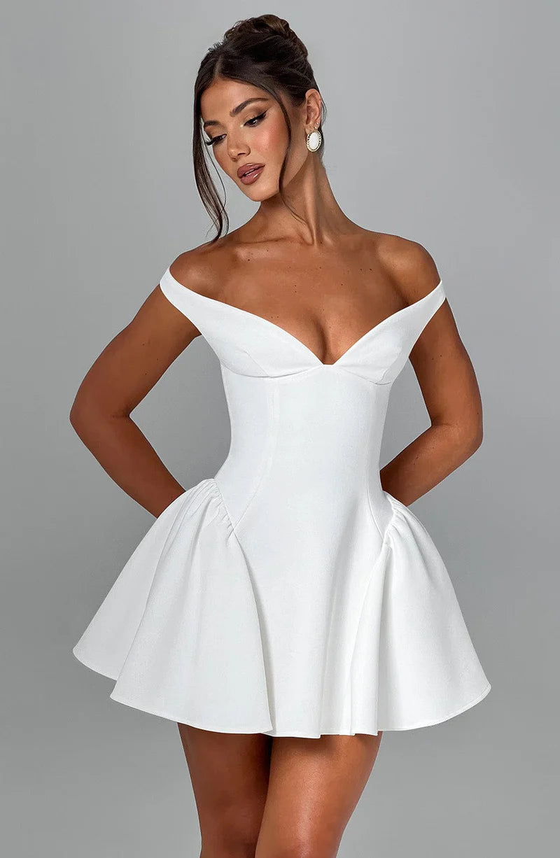 SweetGlow™ Y2K Patchwork Backless Mini Dress