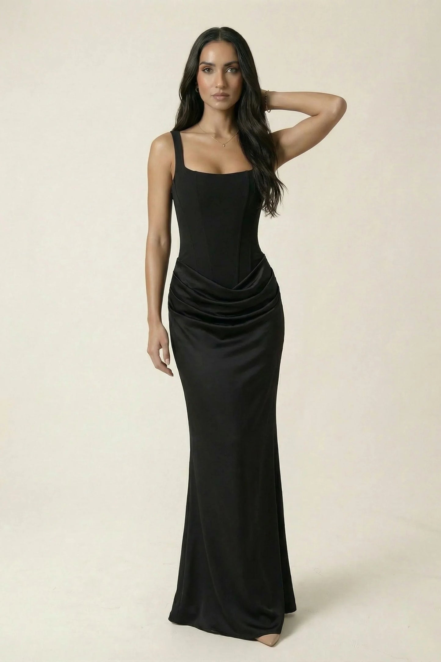 ÉLANCÉ™ SCULPTED BACKLESS MAXI DRESS
